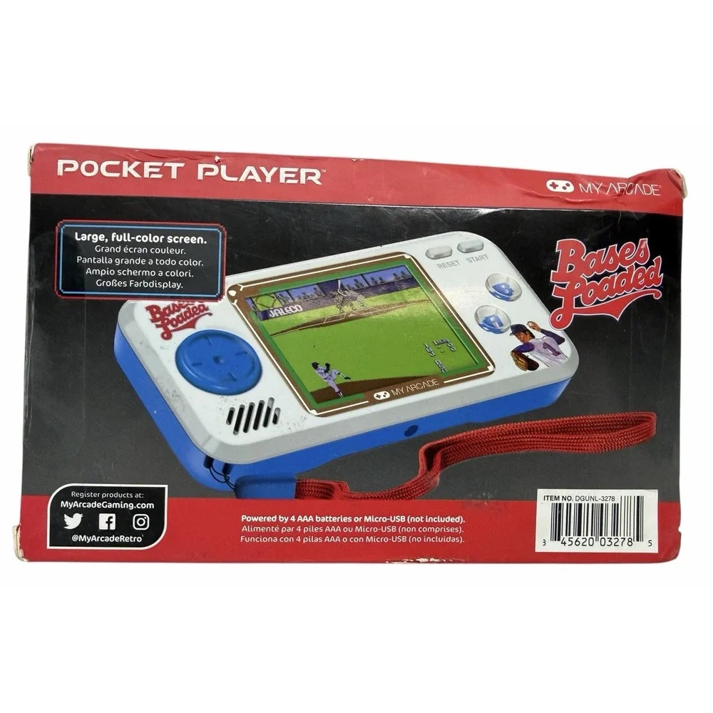 My Arcade DGUNL-3278 Bases Loaded Pocket Player Portable Handheld Game System‎